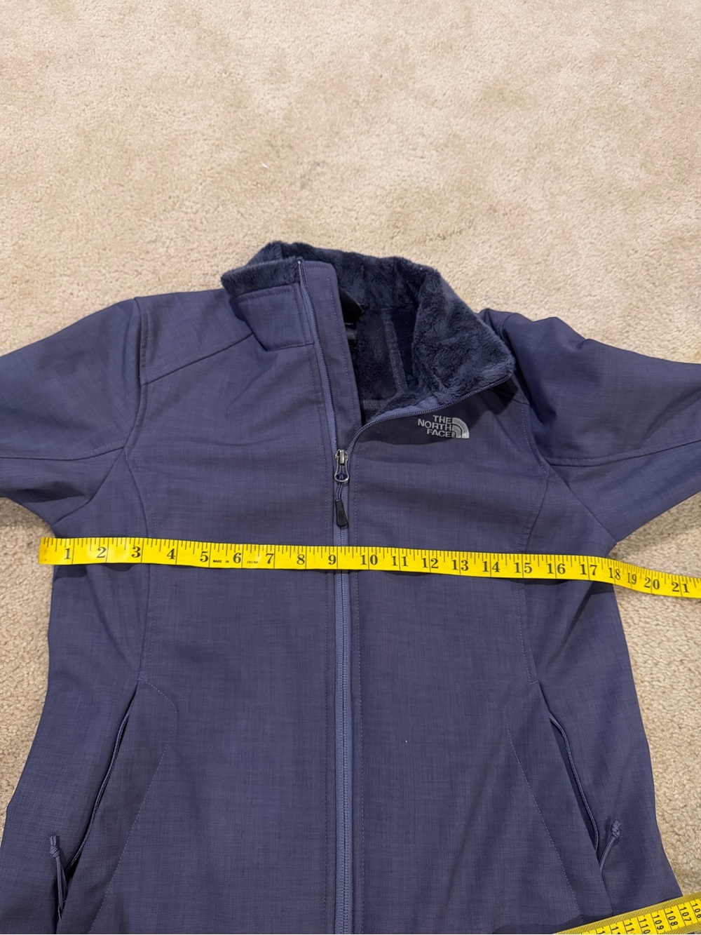 North Face Women’s Purple Fleece Lined Softshell Jacket Small Winter Ski - Picture 13 of 14